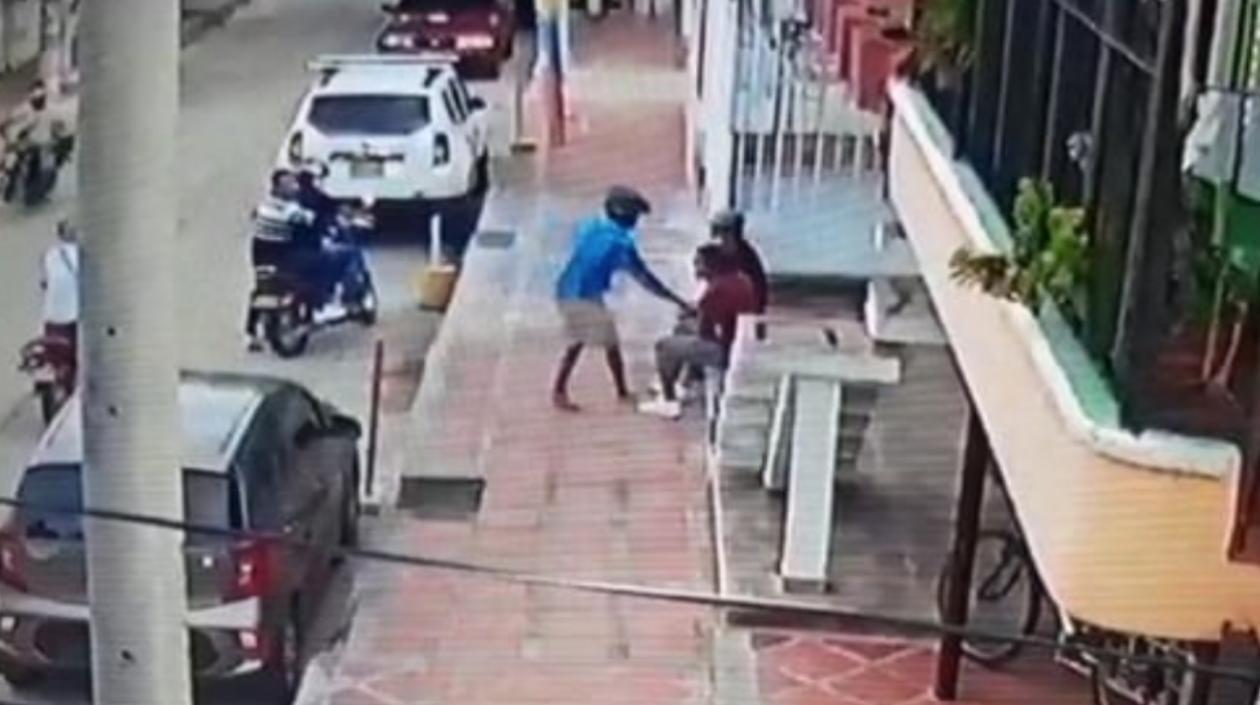 Momentos del atraco.