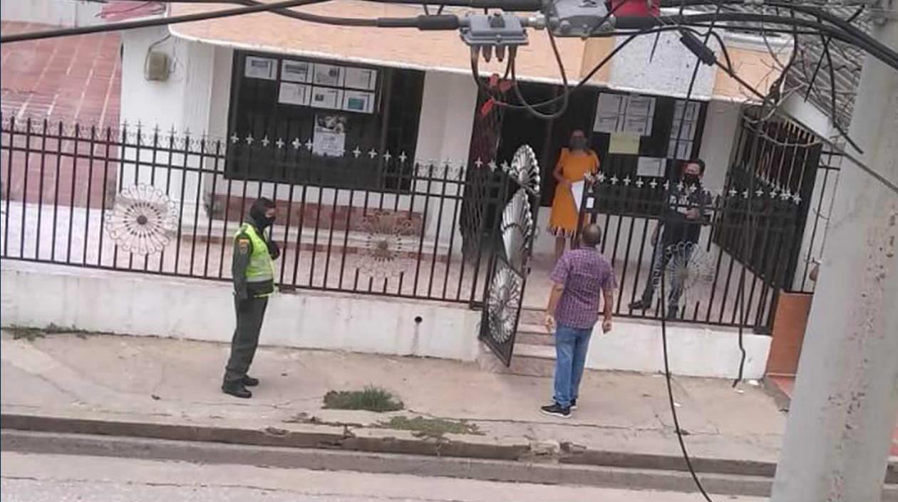 Inmueble donde funciona la Inspección de Policía.