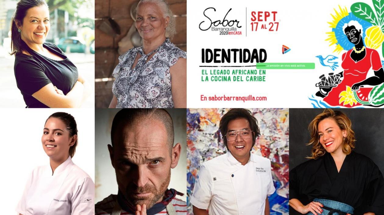 Algunos de los chefs invitados a Sabor Barranquilla Encasa.