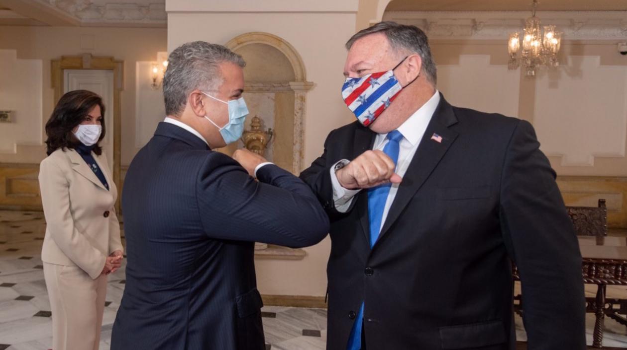Presidente Iván Duque y Mike Pompeo.