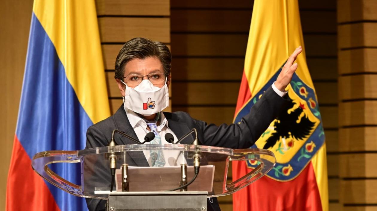 Claudia López, alcaldesa de Bogotá.