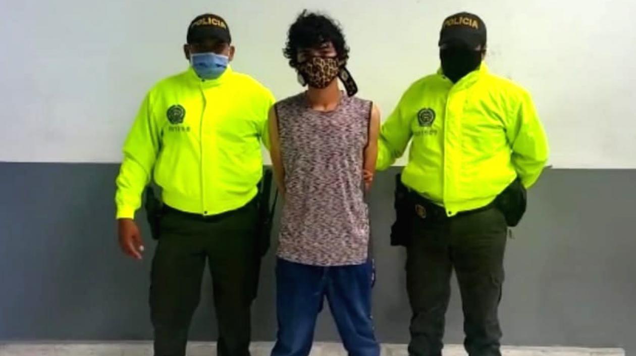 Alias 'Pichurria' tras ser capturado.