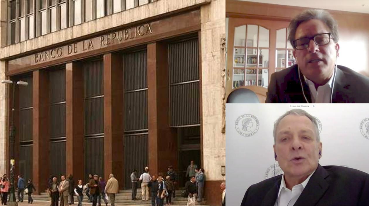 El ministro Alberto Carrasquilla y el gerente de Banrepública, Juan José Echvarría.