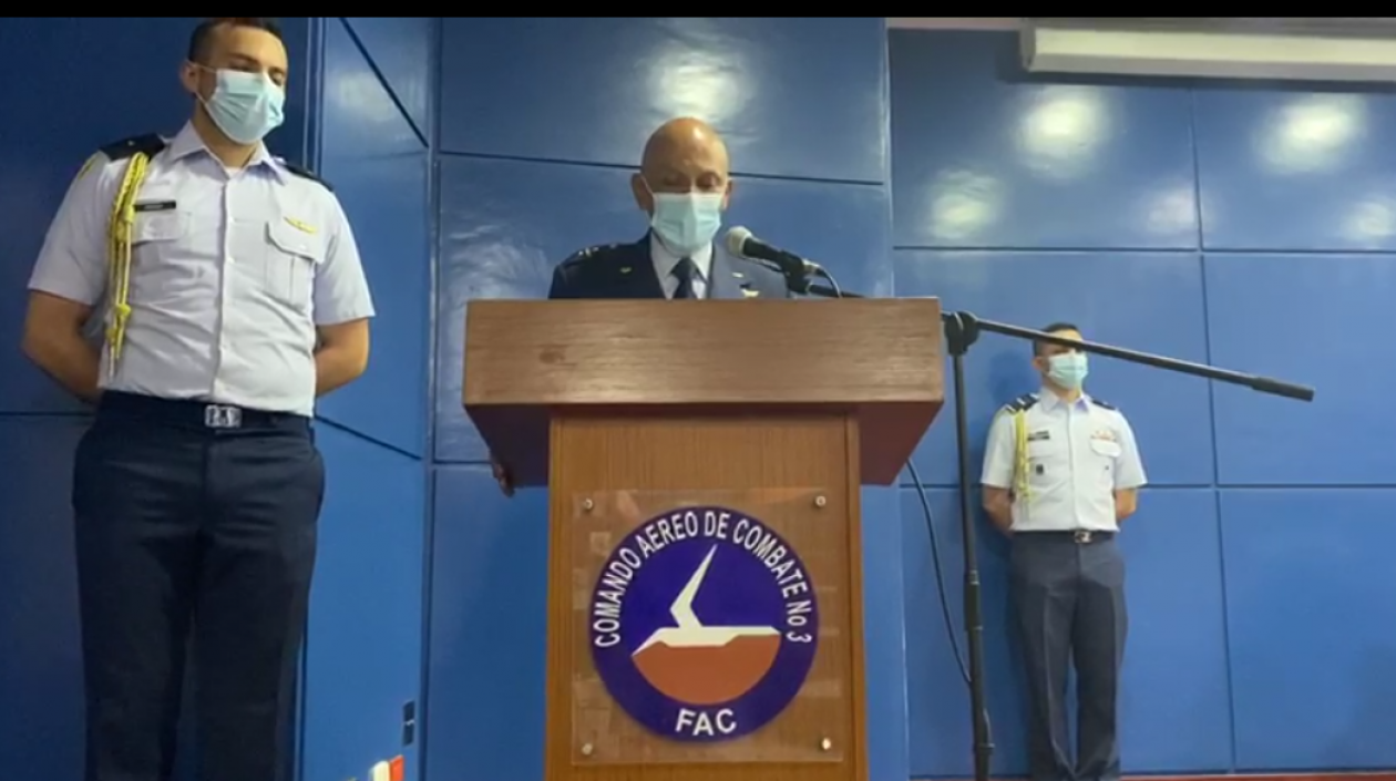 El coronel Rodrigo Velandia asumiendo en el Cacom 3.