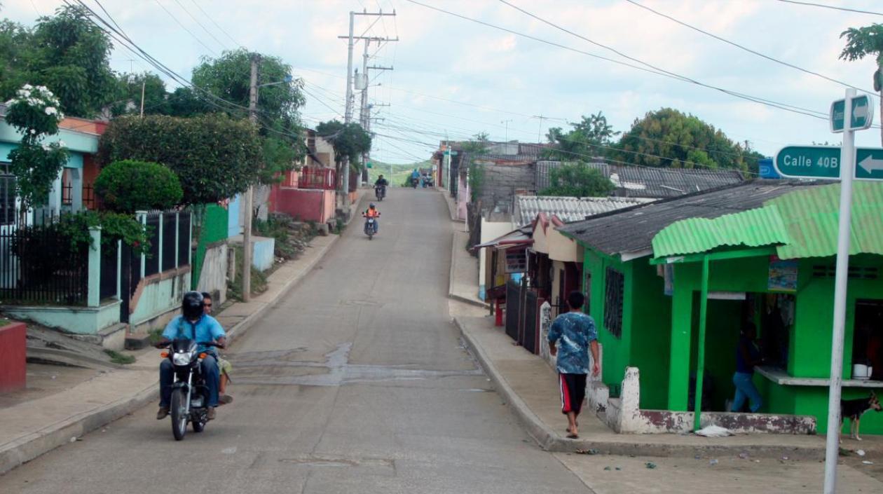 Aspecto de una calle del barrio Villa Mady, en Sincelejo. 
