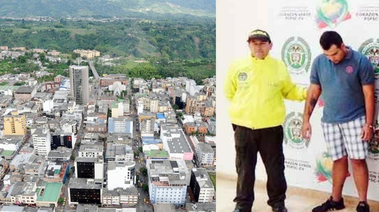 A la izquierda, la ciudad de Armenia donde ocurrieron los hechos; a la derecha, John Jairo Soto Ospina, el condenado.  