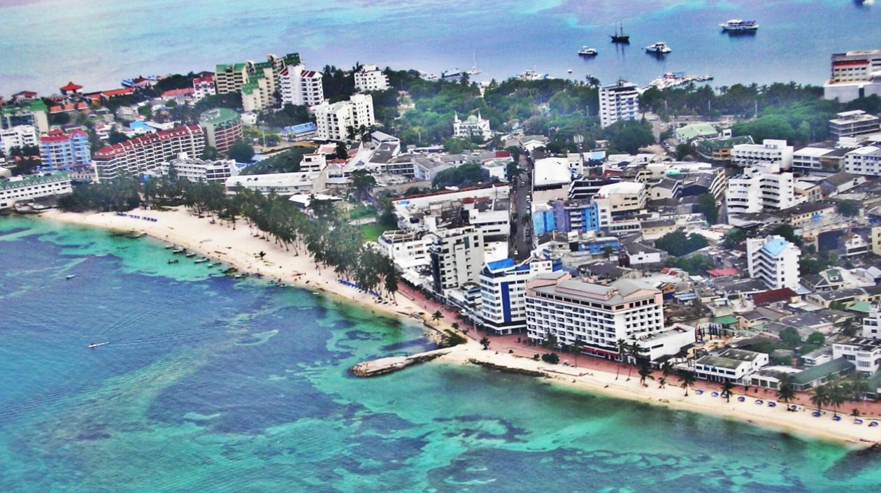 Panoramica de la Isla de San Andrés. 