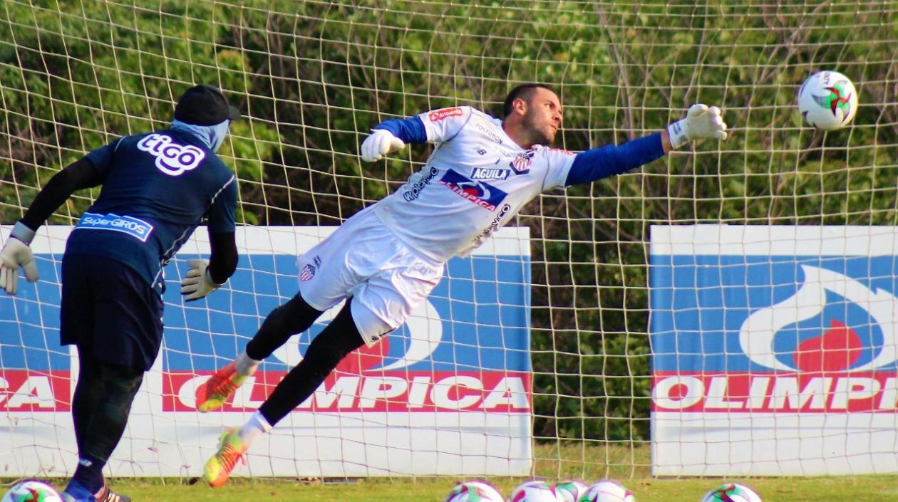 Sebastián Viera durante un entrenamiento. 