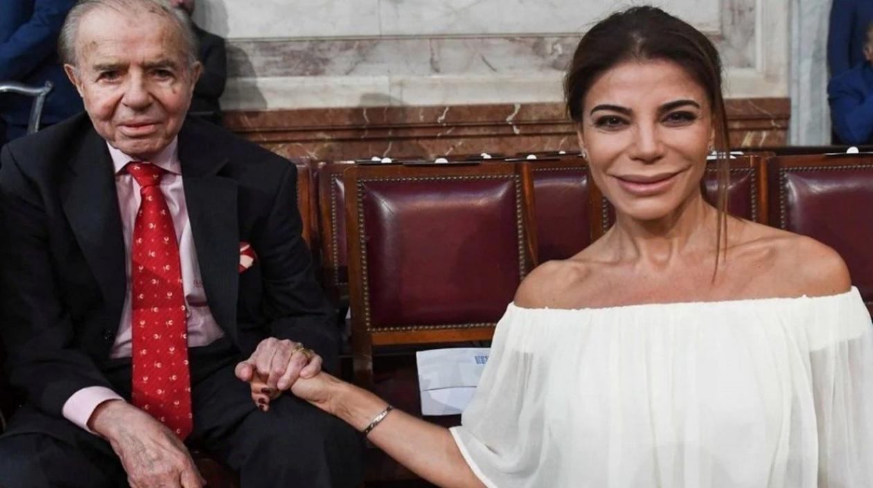 Carlos Menem y su hija Zulemita. 