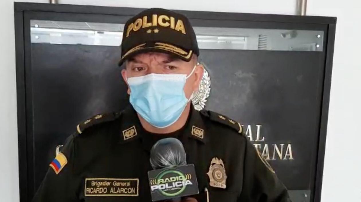 General Ricardo Alarcón, comandante de la Policía Metropolitana de Barranquilla.