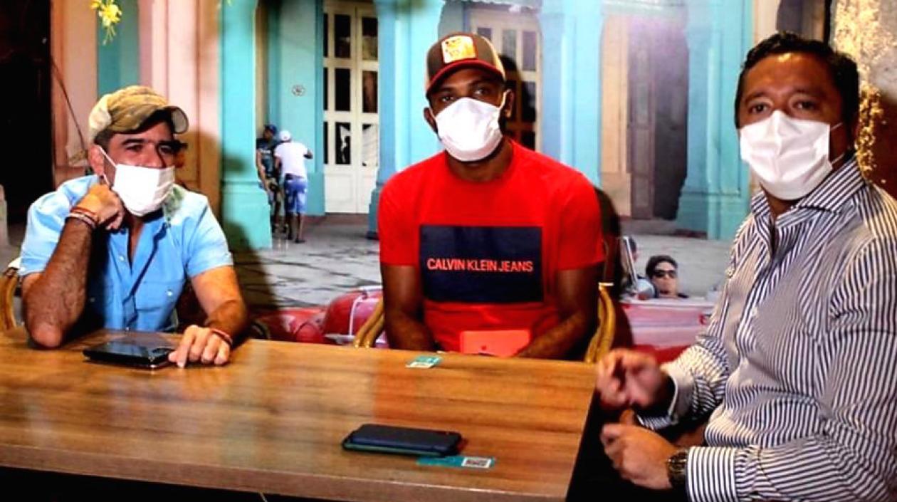 Miguel Ángel Borja con el exalcalde Alejandro Char.