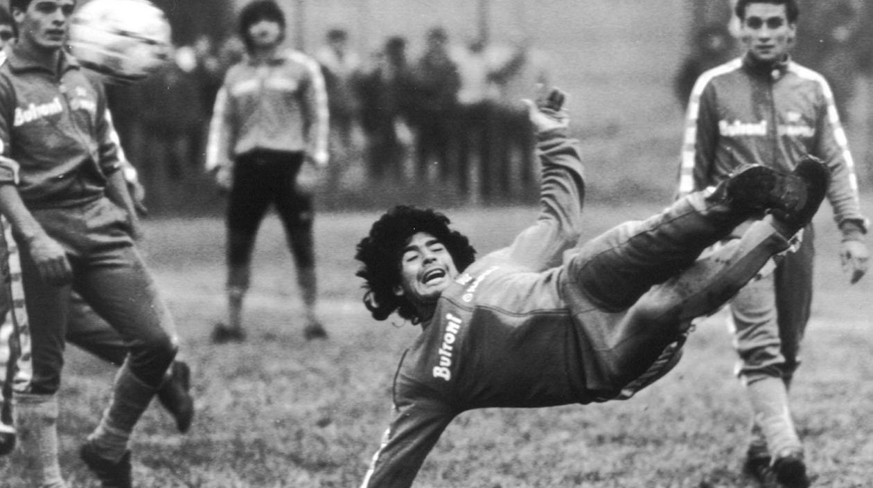 Maradona con el Napoli.