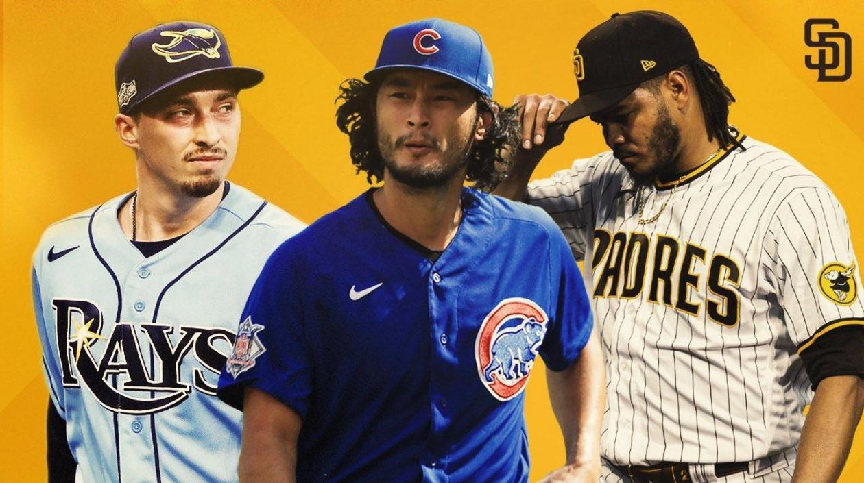 Blake Snell, Yu Darvish y Dinelson Lamet serán el trio de abridores principales de San Diego. 
