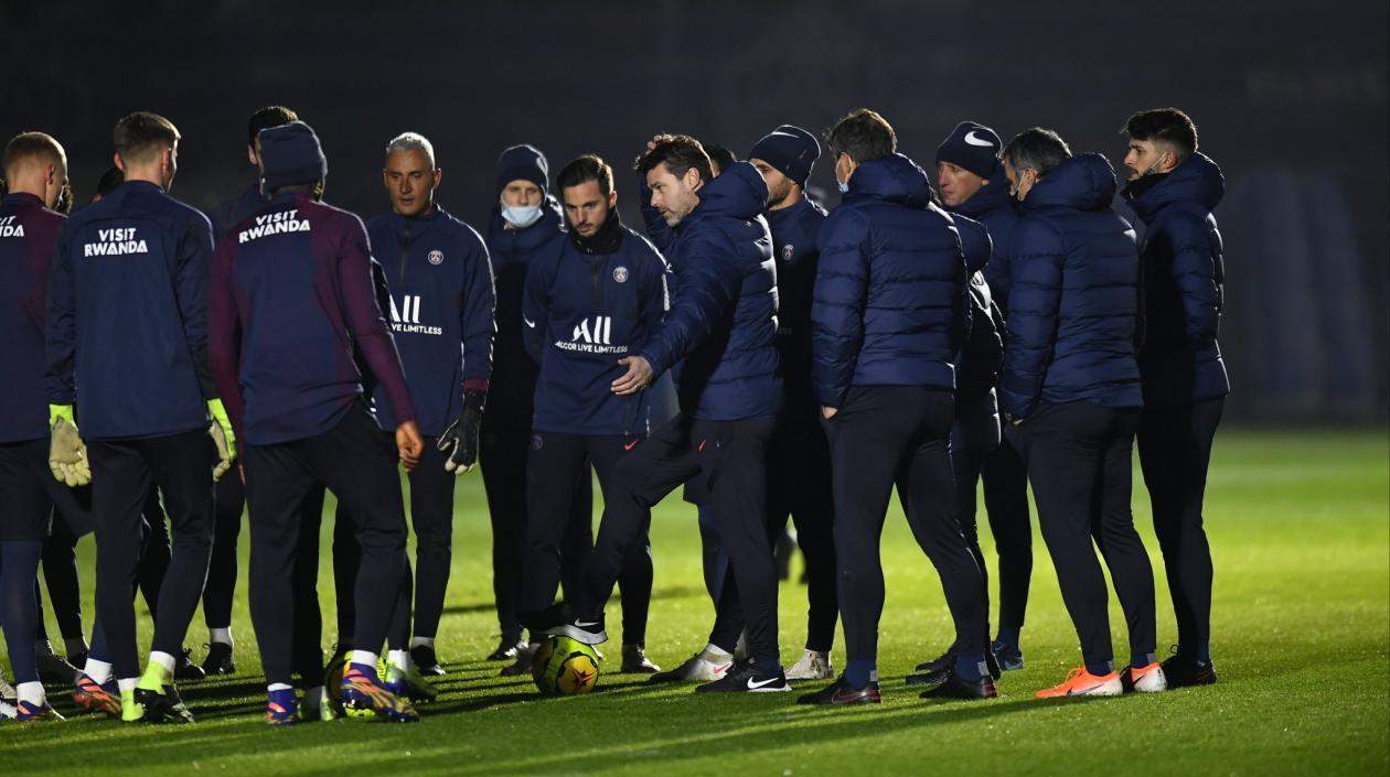 Imagen del entrenamiento de este domingo.