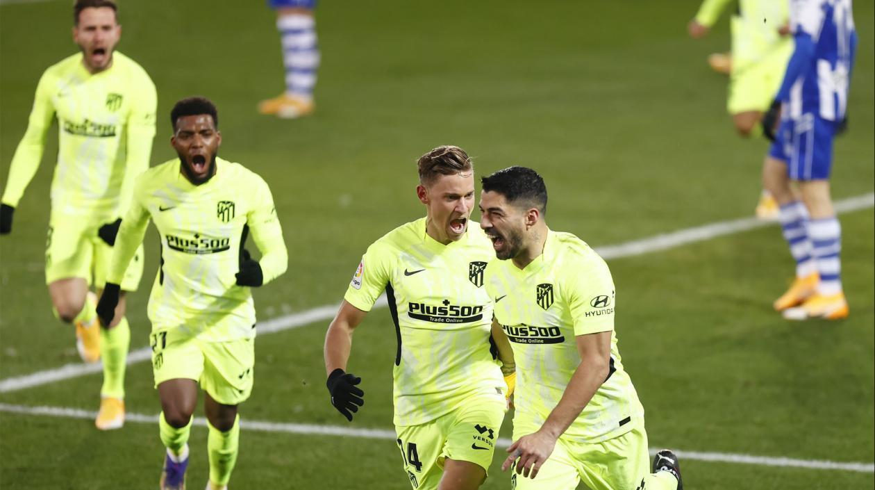 La celebración de Luis Suárez.