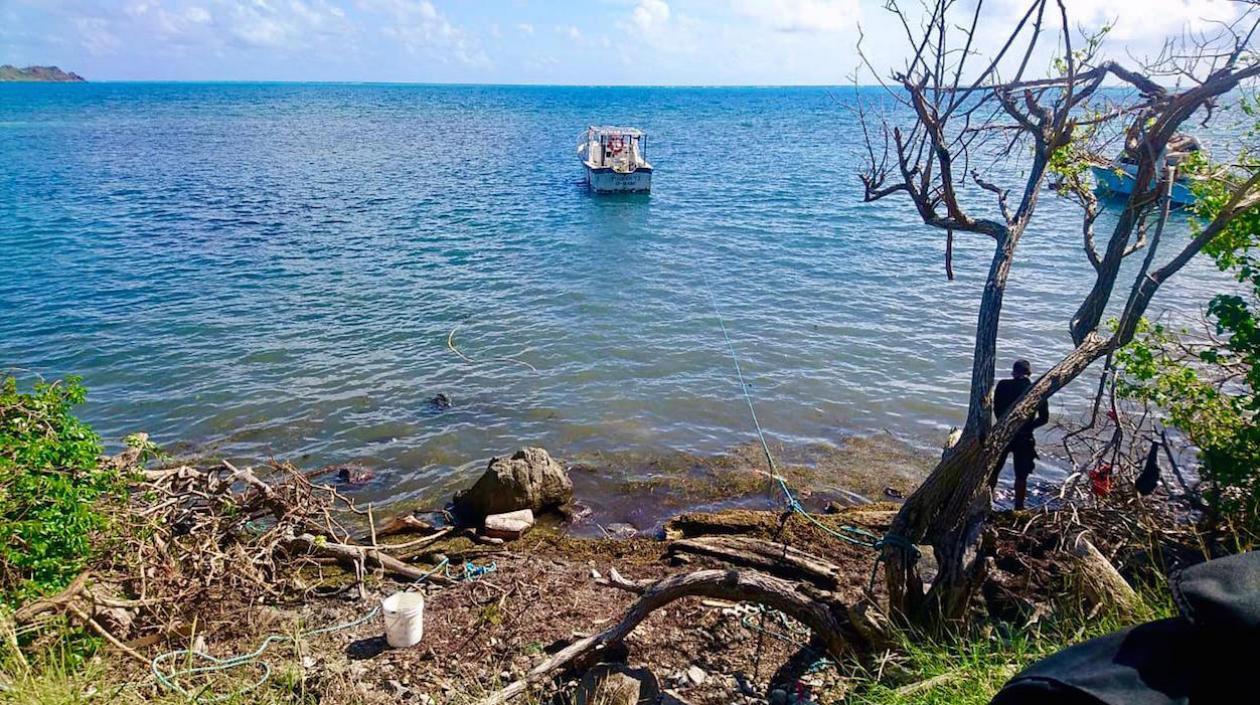Panorámica marítima en la isla de Providencia.