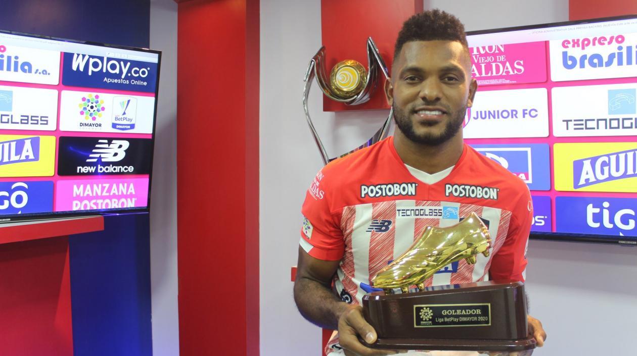 Miguel Ángel Borja, goleador de Junior. 