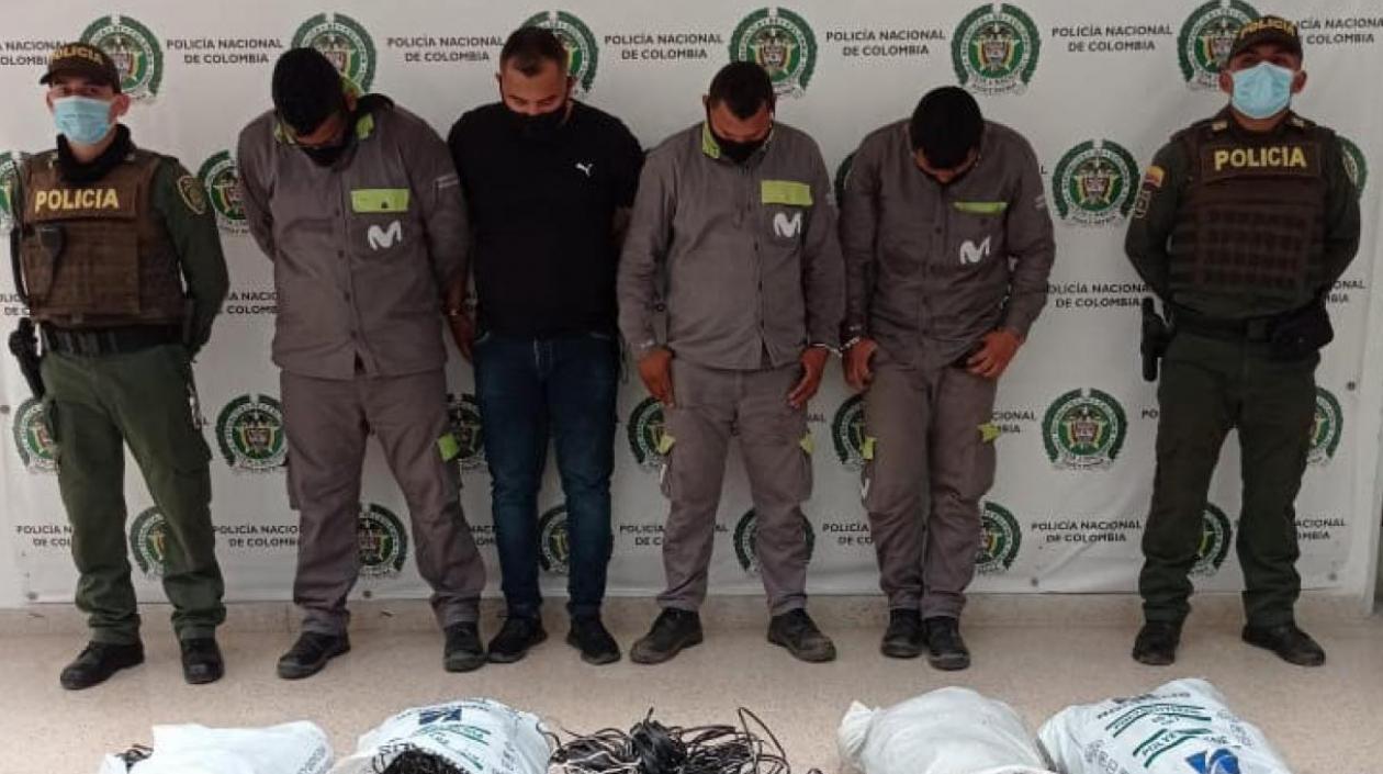 Presentados por la Policía como capturados.