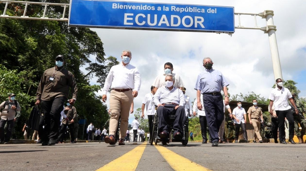 Los Presidentes Iván Duque y Lenín Moreno. 