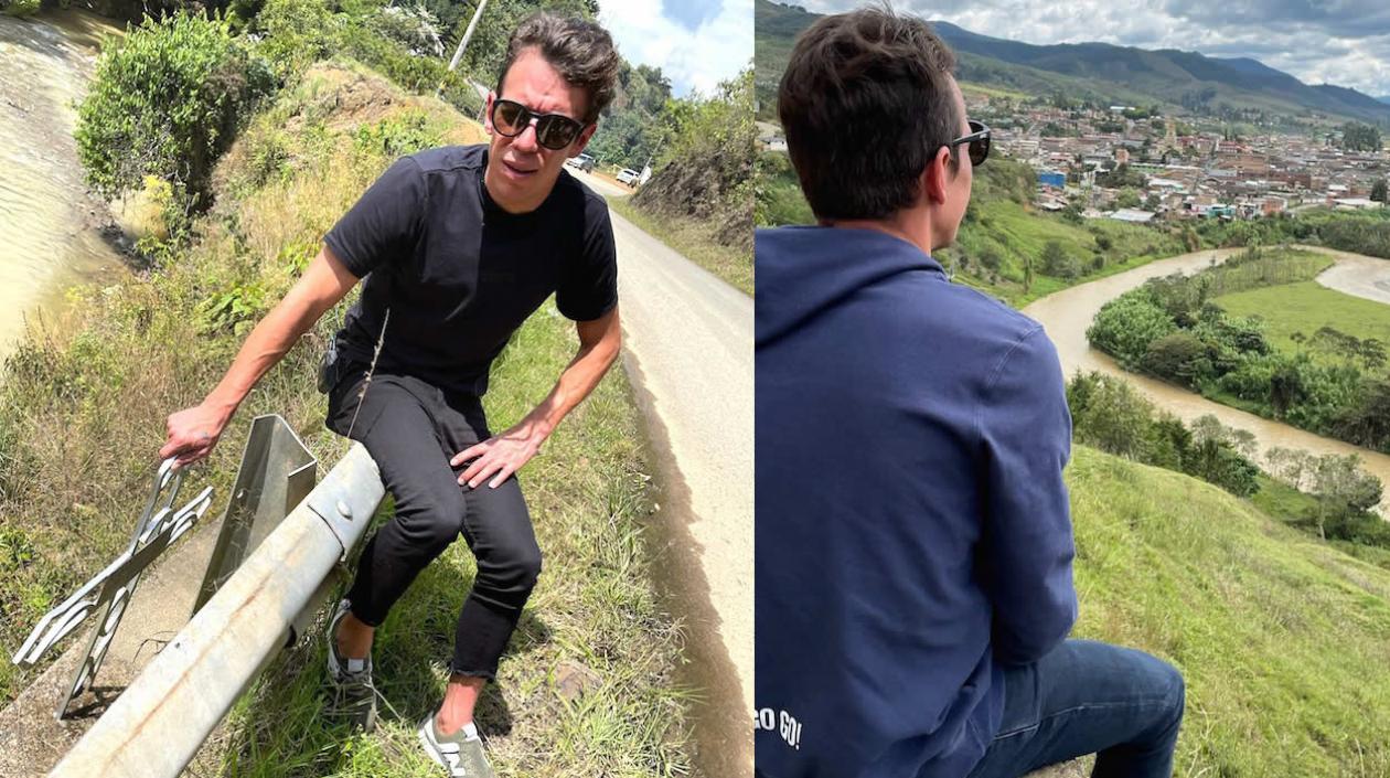 Rigo en el lugar donde fue asesinadp su padre y contemplando a su pueblo.