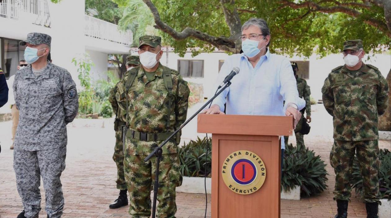 El Ministro Carlos Holmes Trujillo en su reciente visita a Santa Marta.