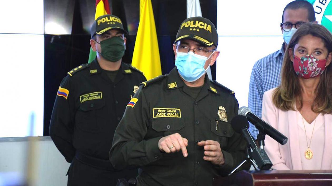 El Director de la Policía MG Jorge Vargas y la Vicepresidenta Marta Lucía Ramírez.