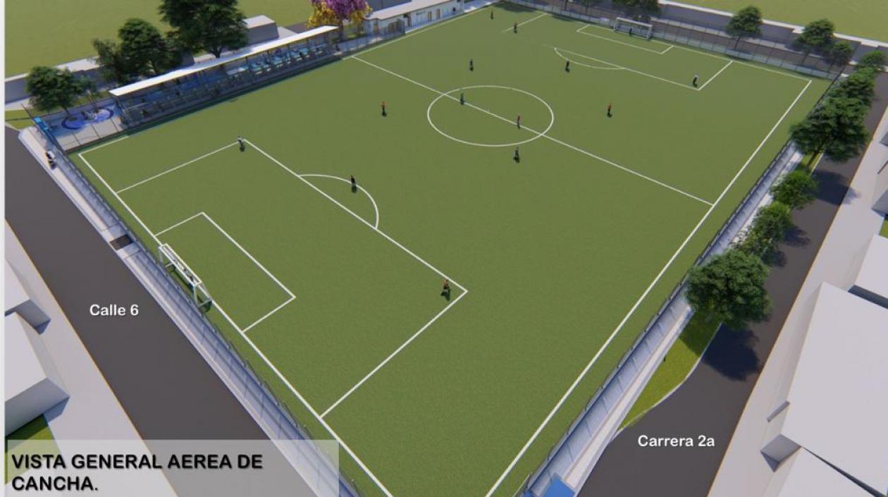 Así será la cancha.