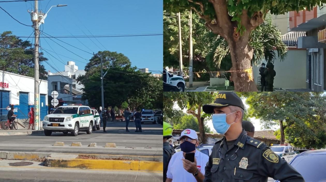 El comandante de la Mebar, brigadier general Diego Rosero, en el barrio Boston.