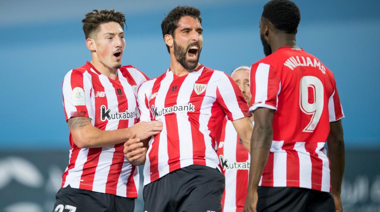 La celebración de Raúl García.