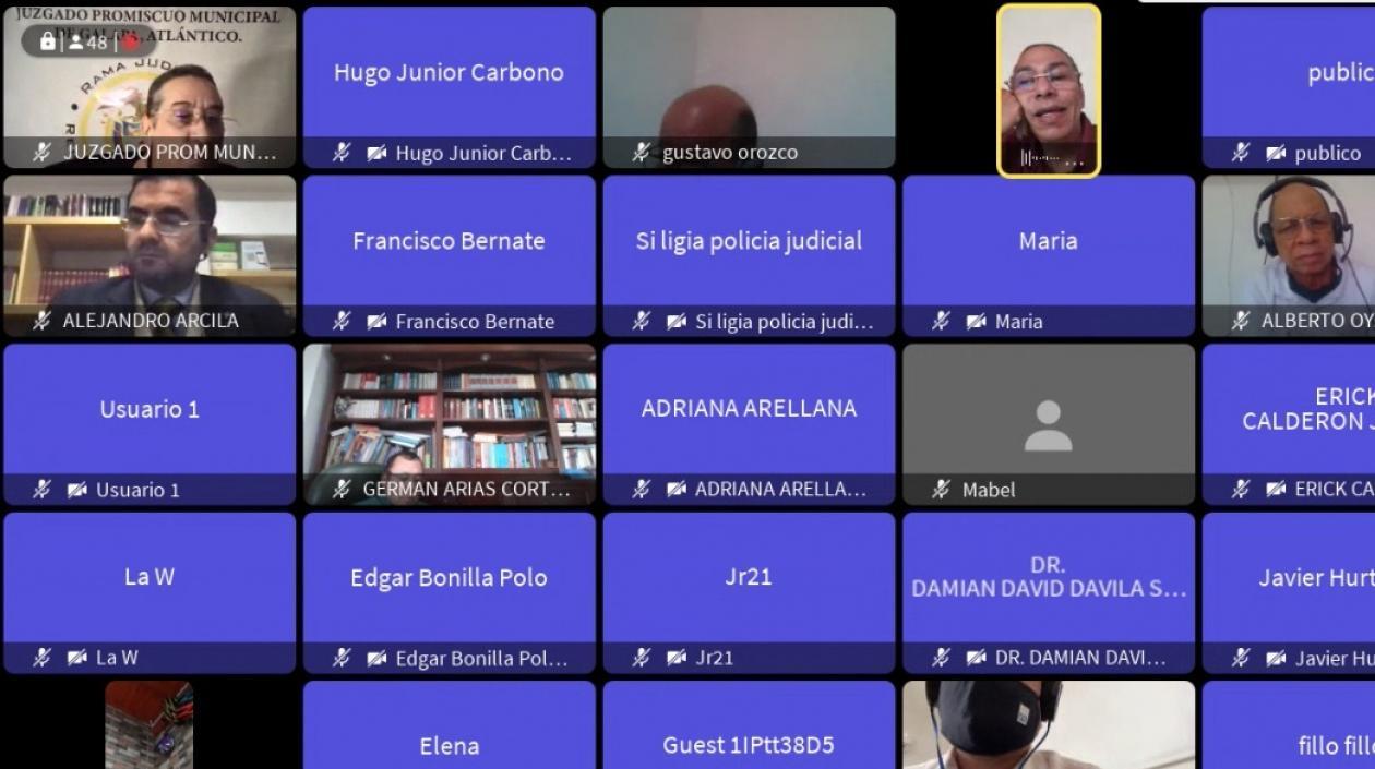 Audiencia virtual en la tarde de hoy.