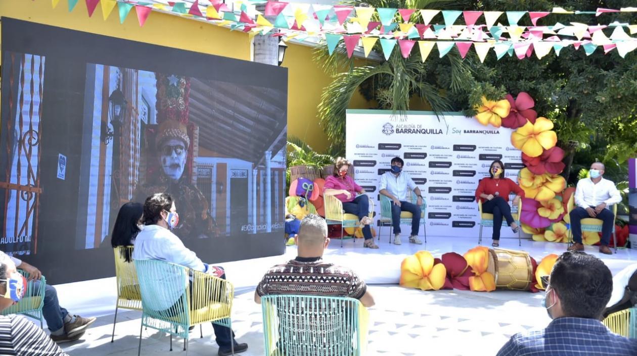 Rueda de prensa para explicar sobre el Carnaval 2021.