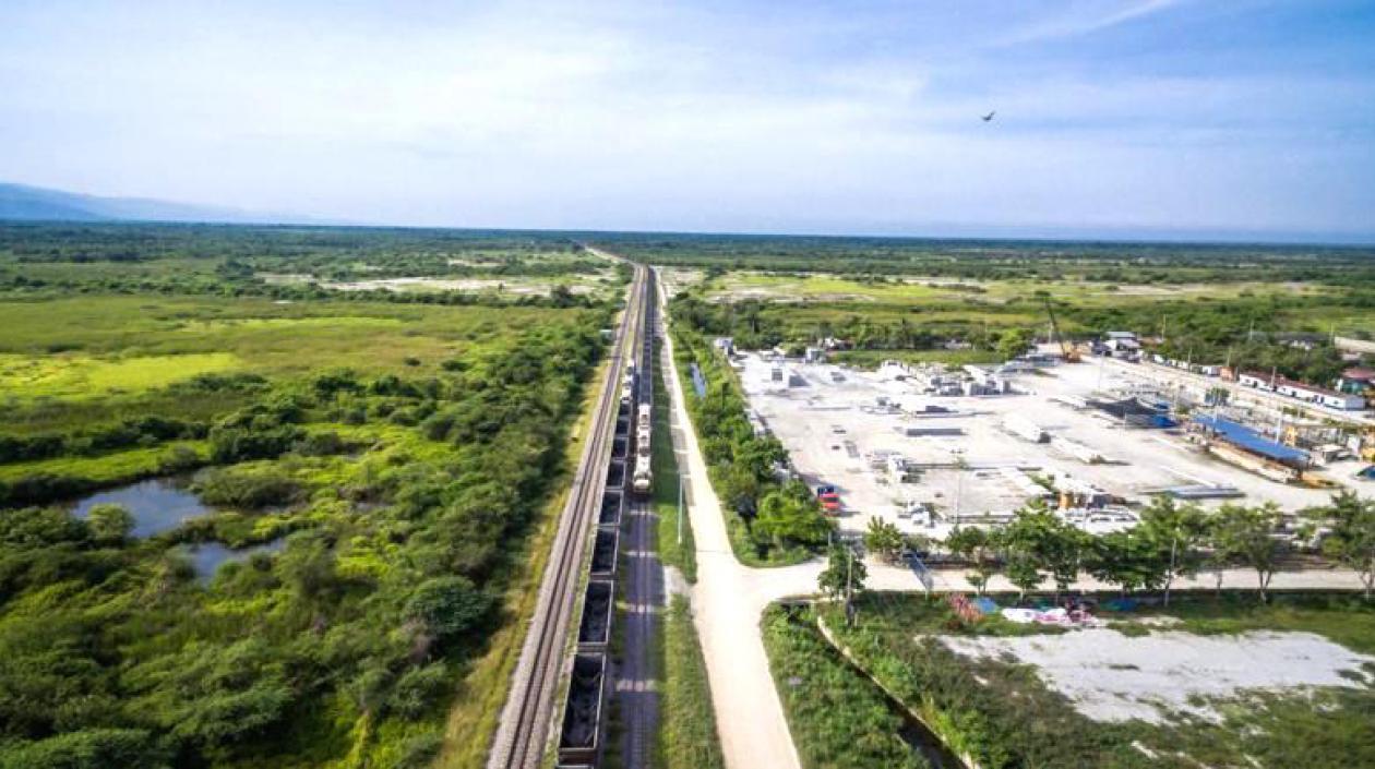 Un tramo del corredor férreo.