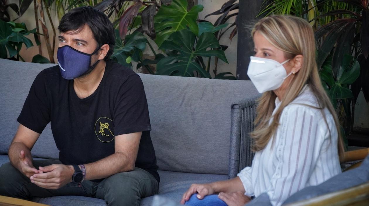 El Alcalde Jaime Pumarejo y la Gobernadora Elsa Noguera.