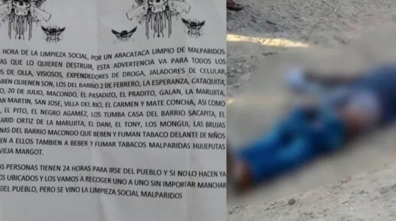 Panfleto en Aracataca.