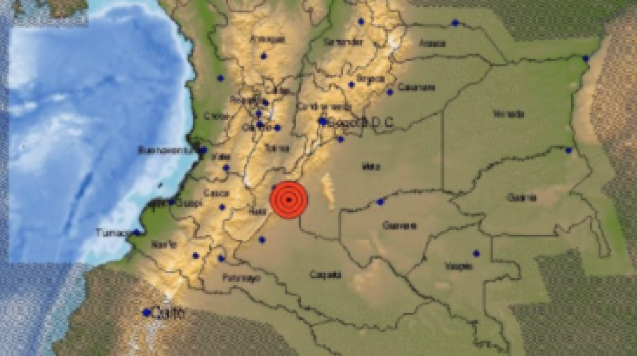 Imagen del boletín sismico.