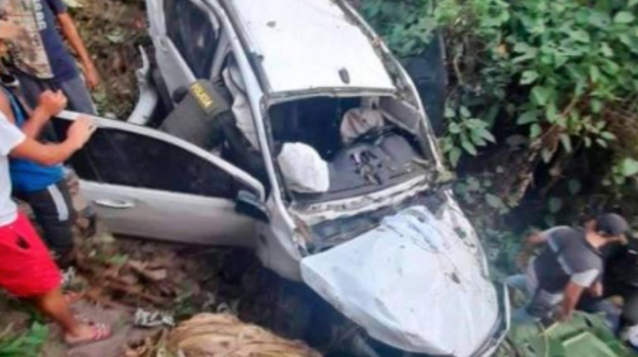 Así quedó el vehículo tras el accidente. 