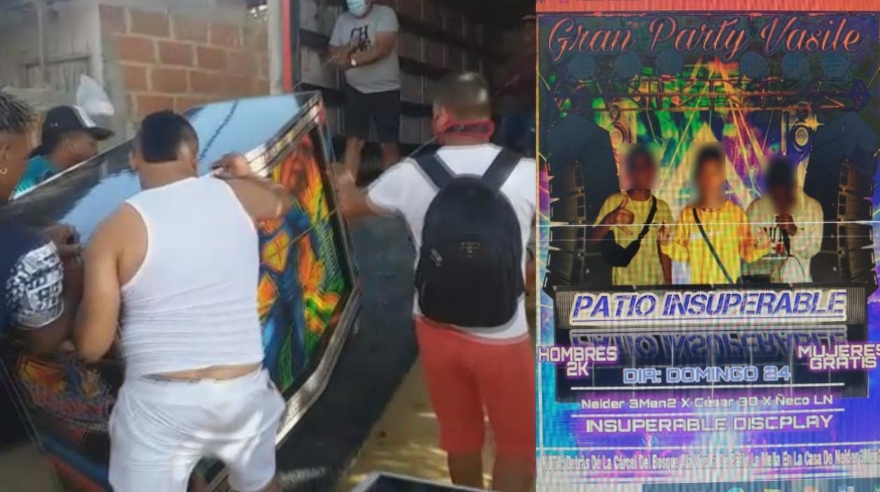 'Covid-fiesta' desmantelada en el barrio El Bosque. 