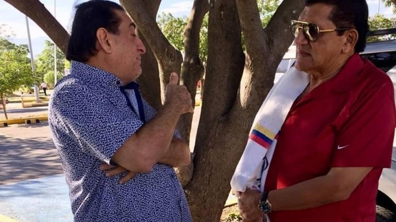 Jorge Oñate y Poncho Zuleta, cantantes vallenatos.