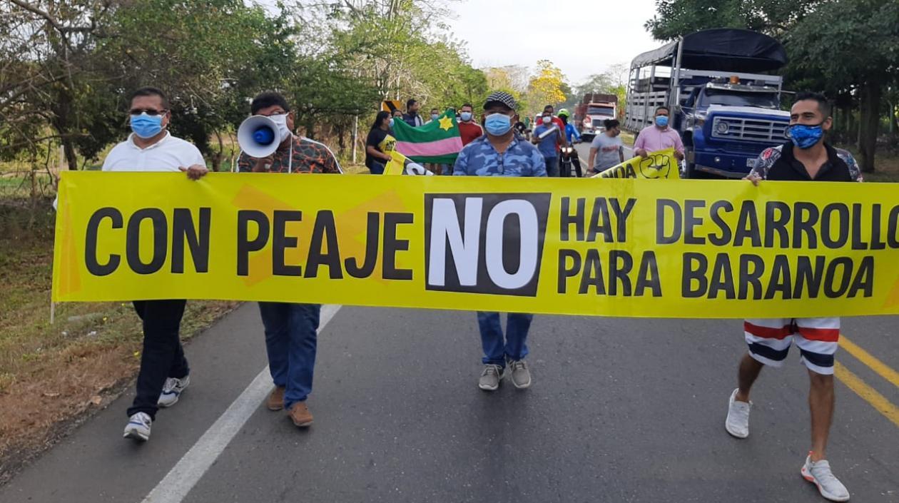 Imagen de la protesta.