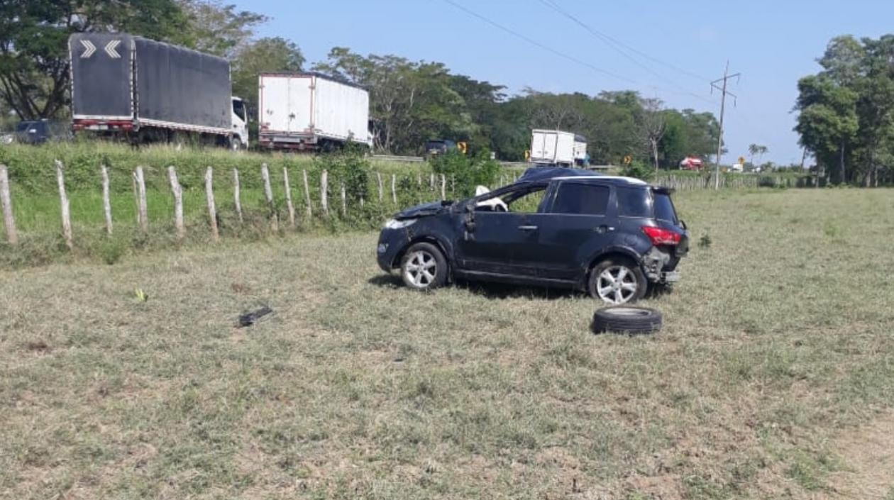 Así quedó el vehículo tras el accidente. 
