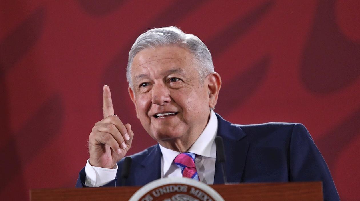 El presidente de México, Andrés Manuel López Obrador, durante una rueda de prensa en México. 