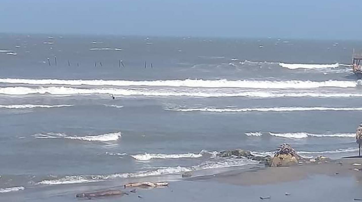 La pequeña estructura quedó sumergida en el fondo del mar.