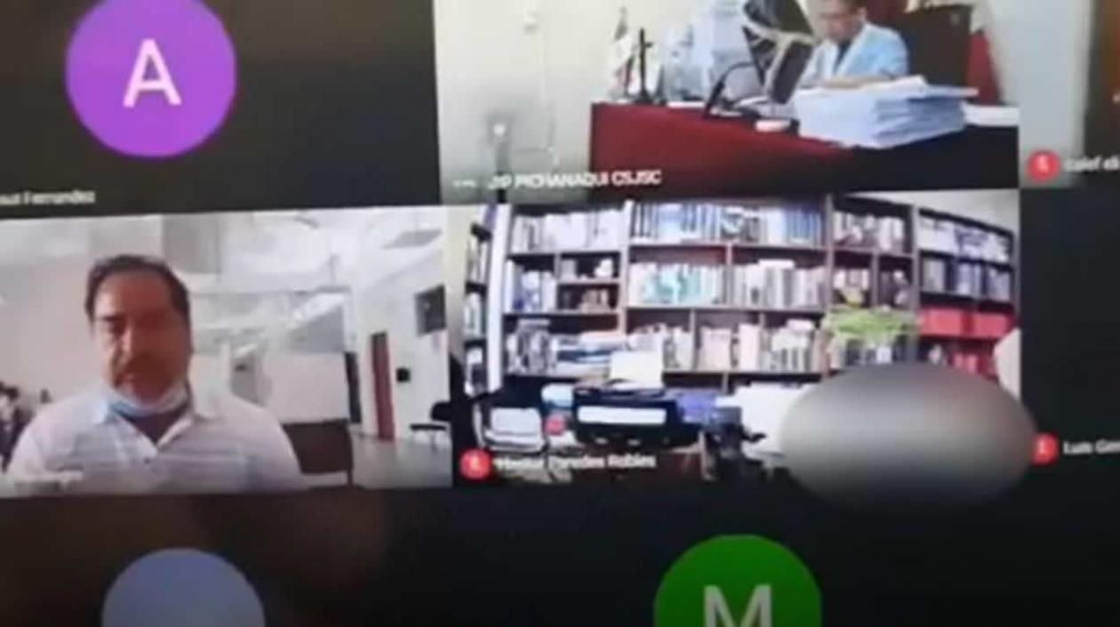 Momento de la audiencia. 