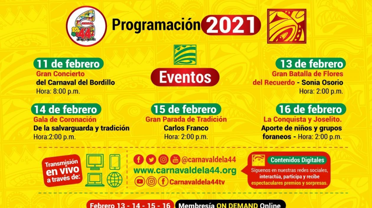 La programación del Carnaval de la 44.