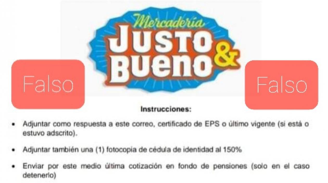 Imagen de la falsa convocatoria.