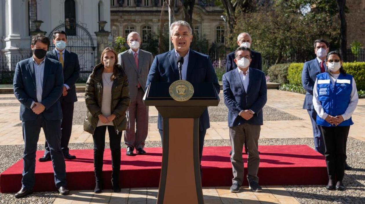 Presidente Iván Duque en la Casa de Nariño.