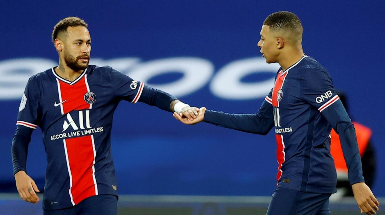 Neymar y Kylian Mbappe.