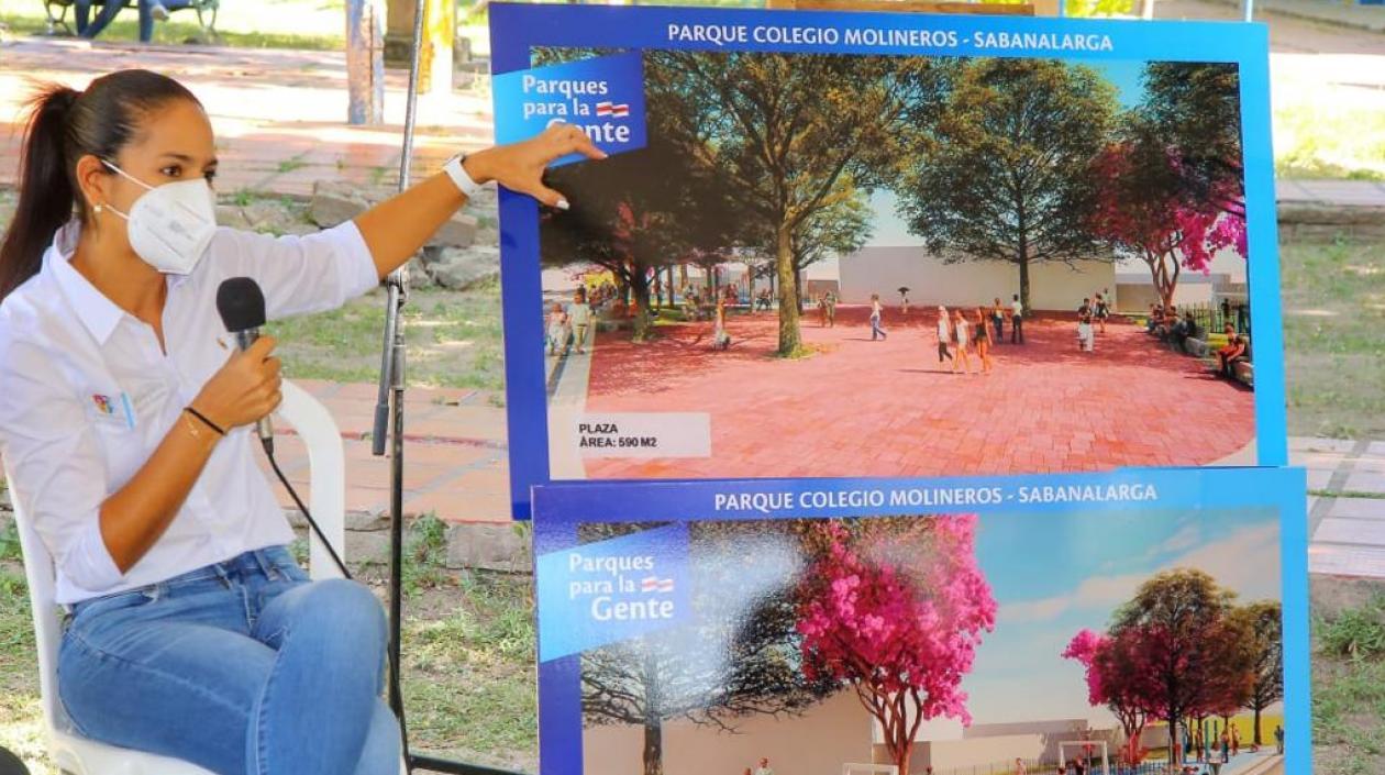 La secretaria de Infraestructura, Nury Logreira.  