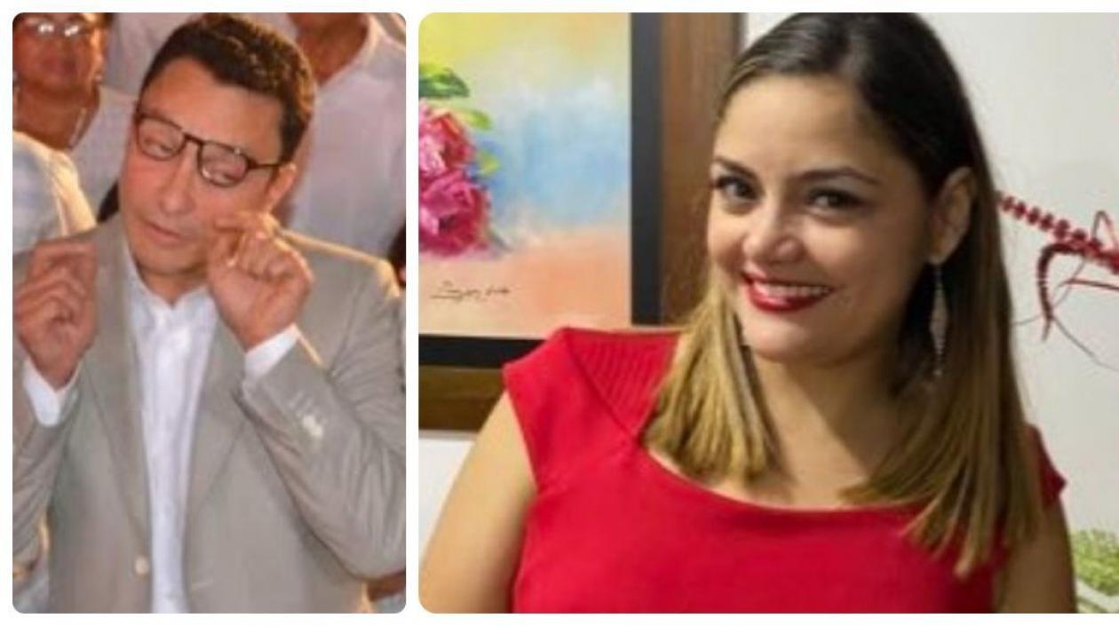 Gobernador Carlos Caicedo y Mayra Castro.