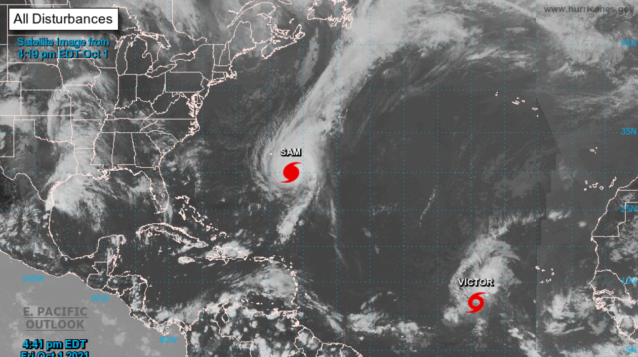 Se prevé que pase el huracán 'Sam' por Bermudas, en la madrugada del sábado.
